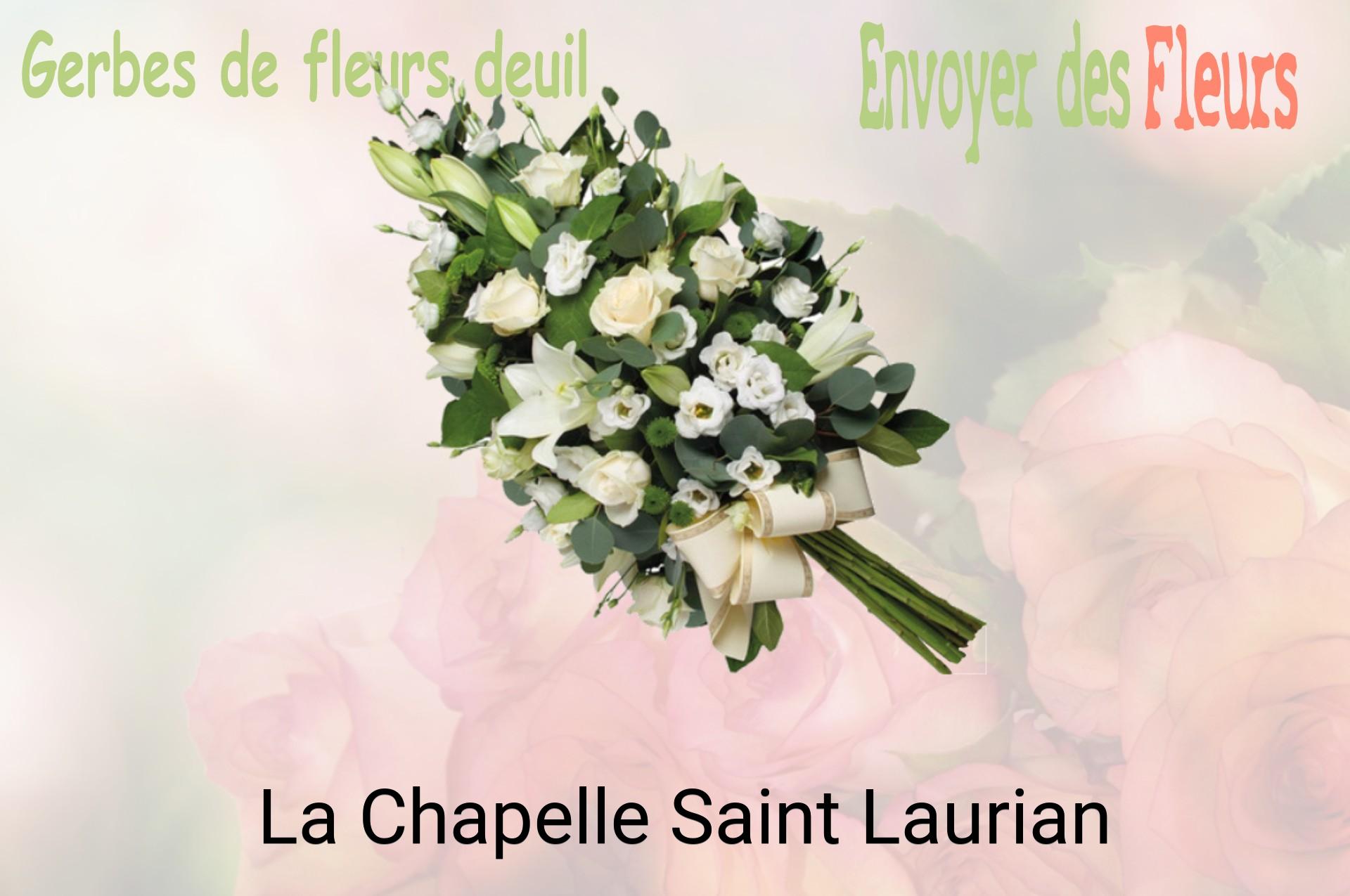 Gerbe de fleurs de deuil livrée à La Chapelle-Saint-Laurian